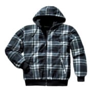 Thermo Wendejacke schwarz-weiß kariert od.schwarz uni