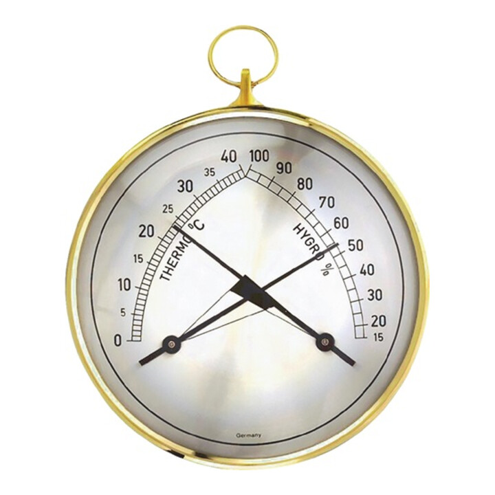 Thermometer/Hygrometer D.100mm m.Ms.-Ring