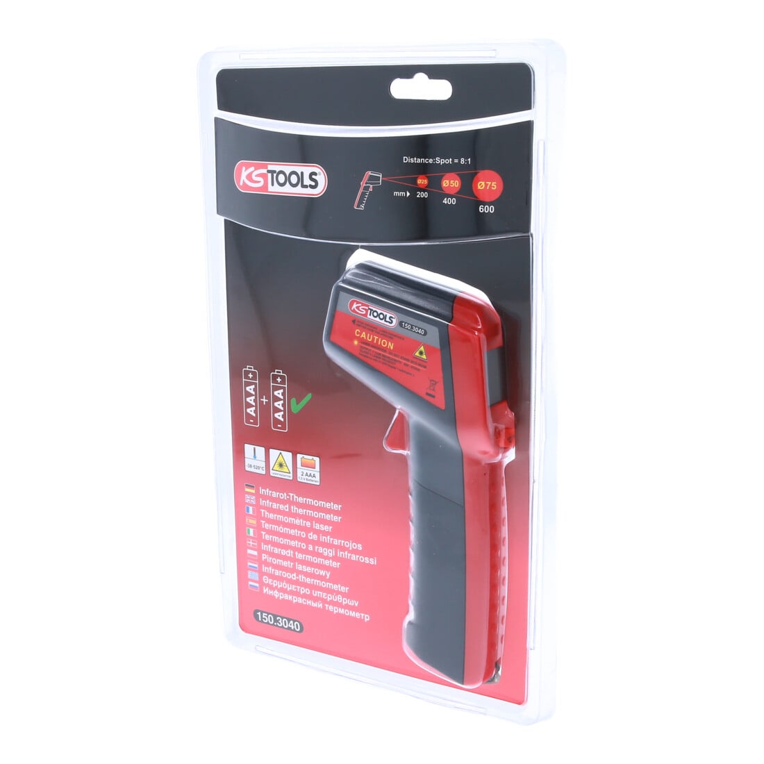Thermomètre laser, -20° à 500°