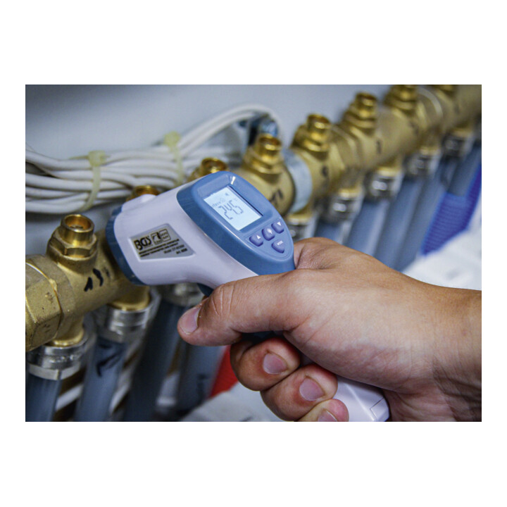 Thermomètre pour la fièvre frontale BGS pour personnes et objets 0 - 100°C, sans contact, infrarouge