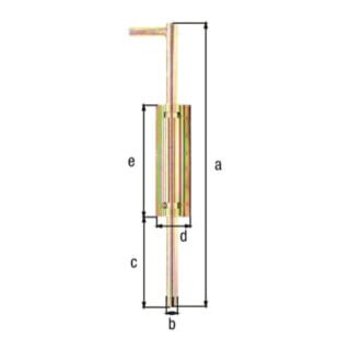 Tige de boulon Boulon D.18mm L.400mm galvanisé 130mm plaque de course 160x50mm