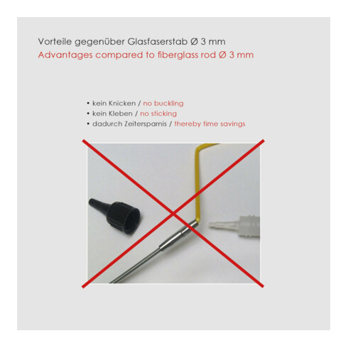 Tige en fibres de verre Profi-Set L. 30 et 60 m D.4,5mm