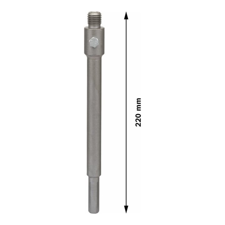 Tige hexagonale Bosch pour forets creux avec M 16 11 mm 220 mm
