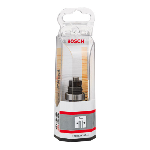 Tige pour fraises à canneler avec roulement à billes de démarrage Bosch 8 mm D 22 mm L 60,3 mm