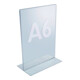 Tischaufsteller f.Format DIN A6 Acryl transparent mit T-Ständer-3