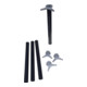 Tischbein-Set schwarz 60mm H.710mm Platte BMB-1