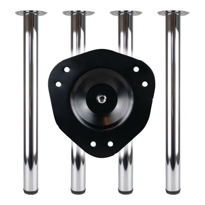 Tischbein-Set weiß 60mm H.710mm Platten-Befestigung BMB
