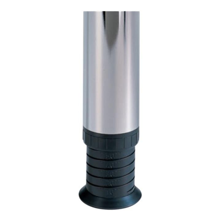 Tischbein-Set Zoom Höhe 700mm Stahl-Rundrohr 60mm Edelstahleffekt