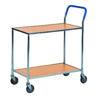Tischwagen avec 2 plateaux, décor hêtre