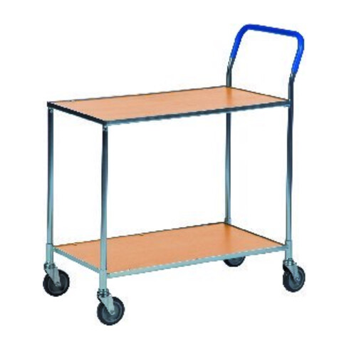 Tischwagen avec 2 plateaux, décor hêtre