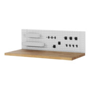 Tôle perforée Rau pour montage sur établi avec équerres LxPxH 1250x15x450mm