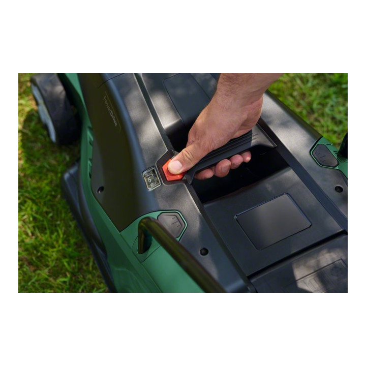 Tondeuse à gazon Bosch UniversalRotak 550, 1300 W, hauteur de coupe 25-70mm, largeur de coupe 38cm
