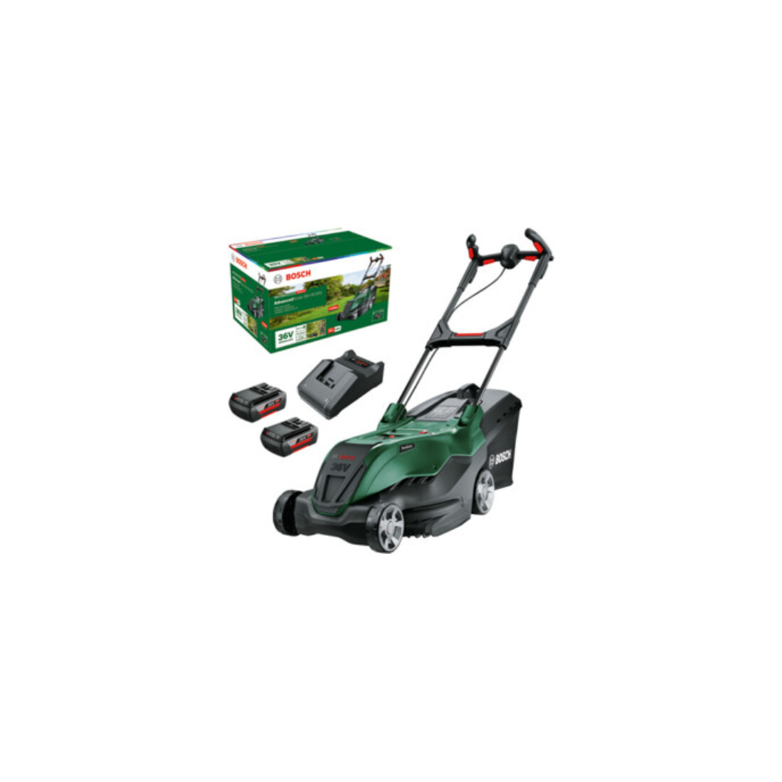 Tondeuse à gazon sans fil AdvancedRotak 36V-40-650 Bosch, 2 batteries 36V 2,0Ah