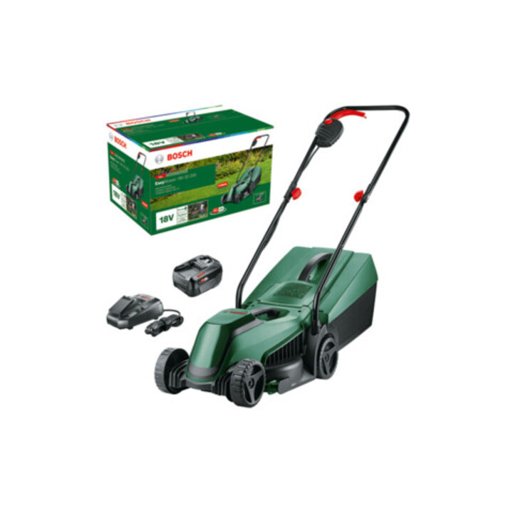 Tondeuse à gazon sans fil EasyMower 18V-32-200 Bosch : 1 bloc batterie PBA 18V 4,0Ah W-C