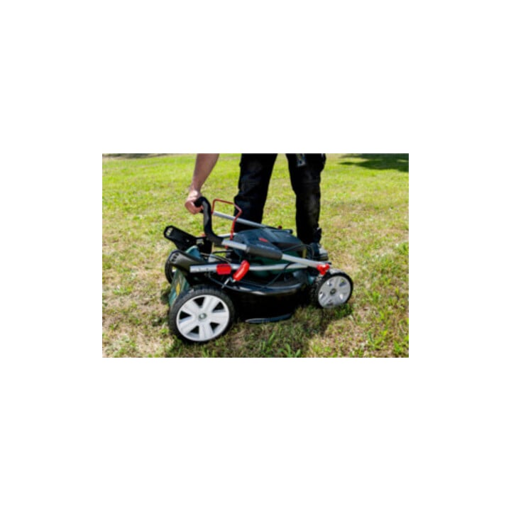 Tondeuse à gazon sans fil Metabo RM 36-18 LTX BL 46 carton ; 18V 2x5.2Ah Li-Ion + ASC 145 Duo