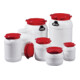 Tonnelet cylindrique iqs 15,4 l blanc avec couvercle rouge sans poignées de transport-1