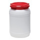 Tonnelet cylindrique iqs 20,0 l blanc avec couvercle rouge sans poignées de transport-3
