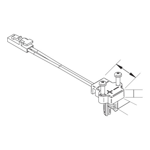 Top-Einspeiser schw. li, 36W 12V,36W, 2m,LED-St. Schw.