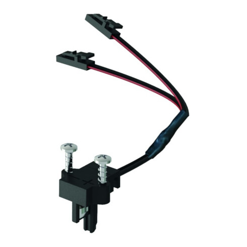 Top-Einspeiser schw. re, 60W 12V,60W,2m,2LED-St. Schw.
