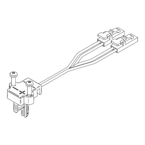 Top-Einspeiser schw. re, 60W 12V,60W,2m,2LED-St. Schw.