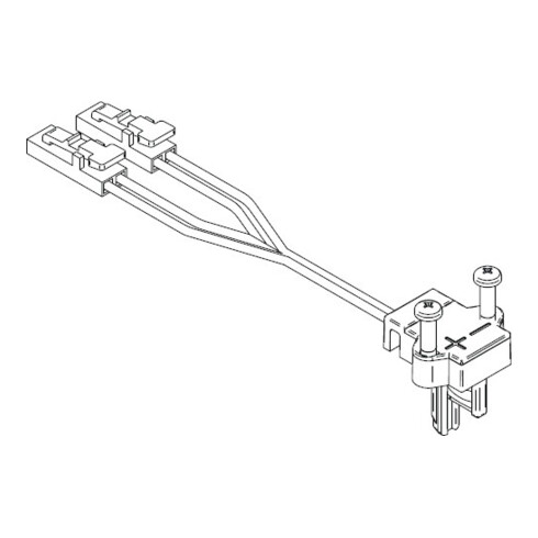 Top-Einspeiser weiß, li, 60W 12V,60W,2m,2LED-St. Ws
