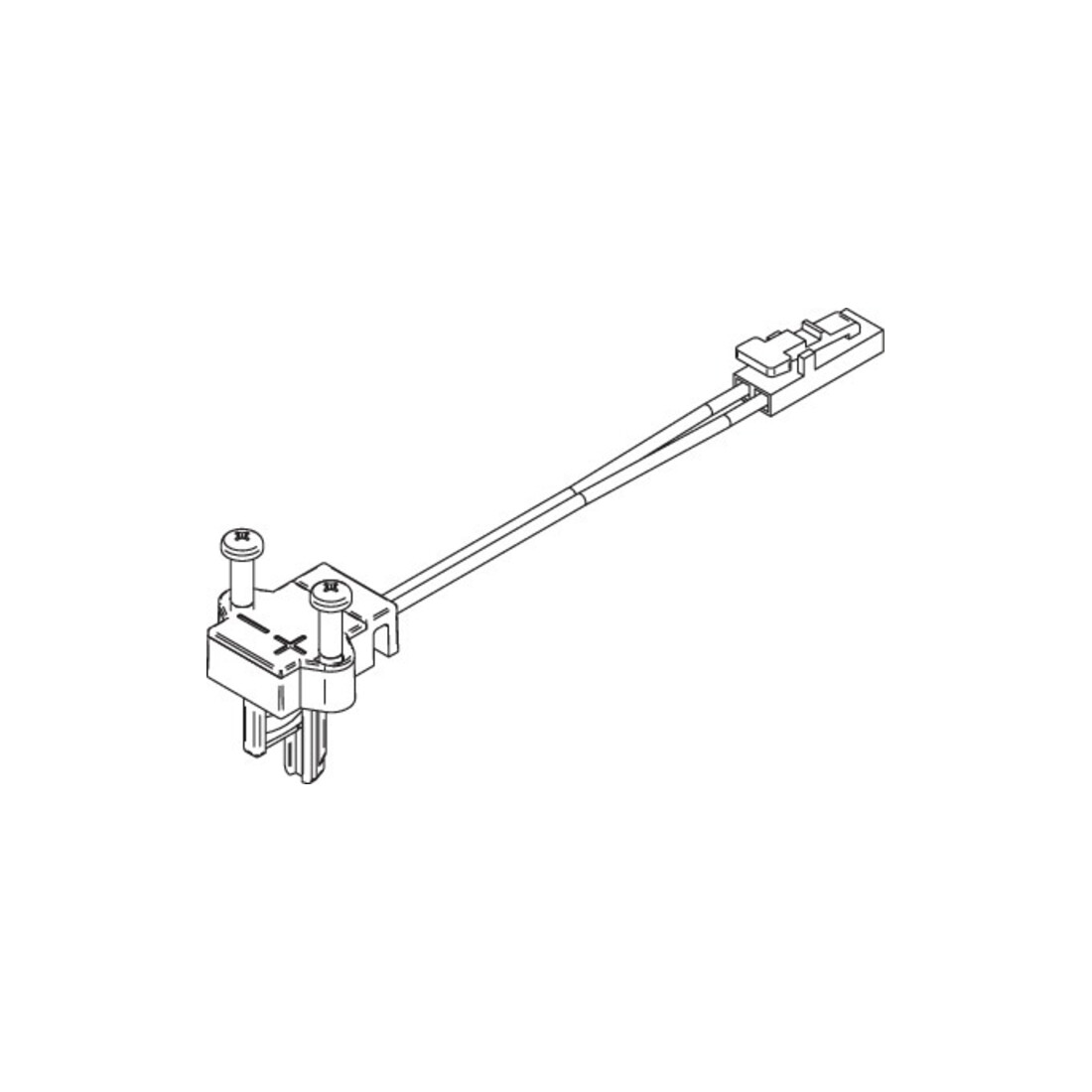 Top-Einspeiser weiß, re, 36W 12V,36W, 2m,LED-St. ws