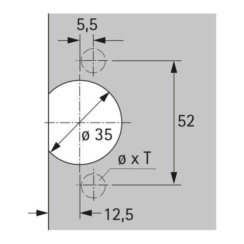 Topfscharnier Selekta TH 32 z.Anschr.HETTICH