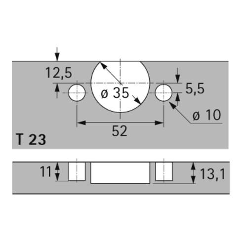 Topfscharnier Selekta TH 33 z.Einp.HETTICH