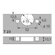 Topfscharnier Selekta TH 33 z.Einp.HETTICH-2