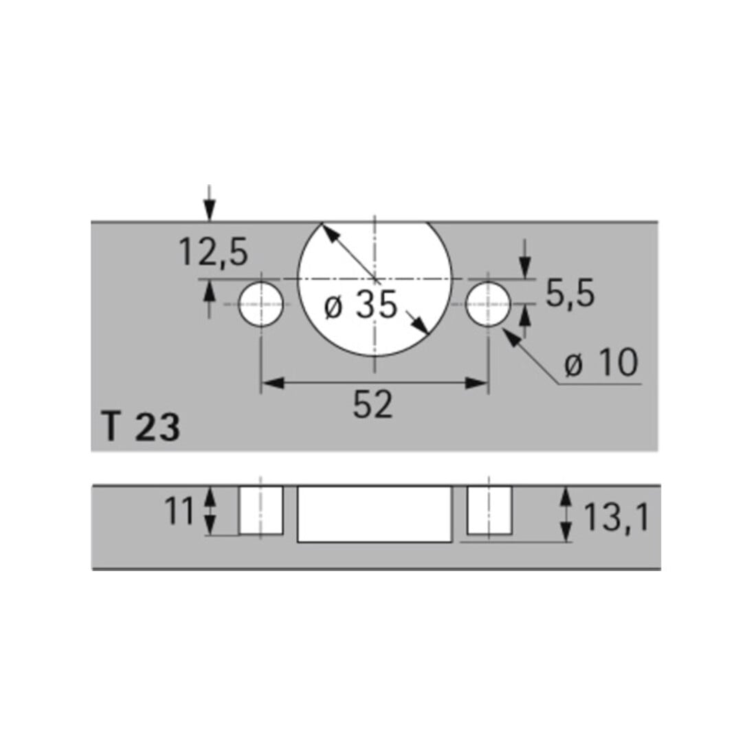 Topfscharnier Selekta TH 33 z.Einp.HETTICH