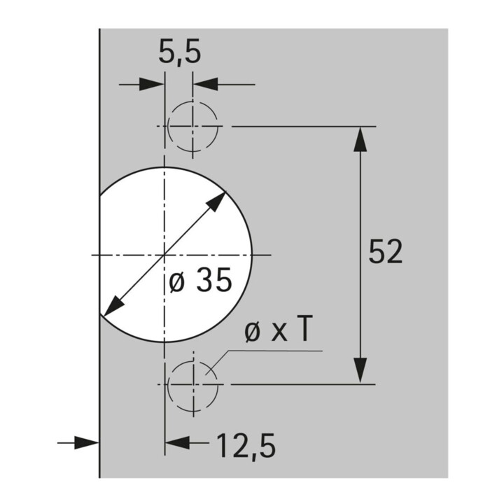 Topfscharnier Selekta TH 33 z.Einp.HETTICH