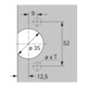 Topfscharnier Selekta Topf TX 32/52x9 z.Anschr.HETTICH-3
