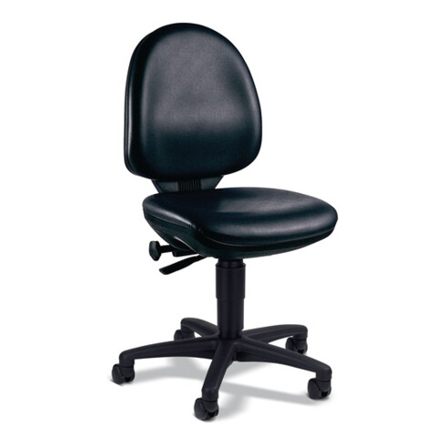 Topstar Arbeitsdrehstuhl schwarz Kunstleder Sitz-H.420-550mm Muldensitz