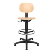 Topstar Arbeitsdrehstuhl Tec 11 Bodengleiter+Fußring Buche 590-840mm-4