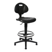 Topstar Arbeitsdrehstuhl Tec 20 Bodengleiter+Fußring Polyurethanschaum schwarz 590-840mm-3