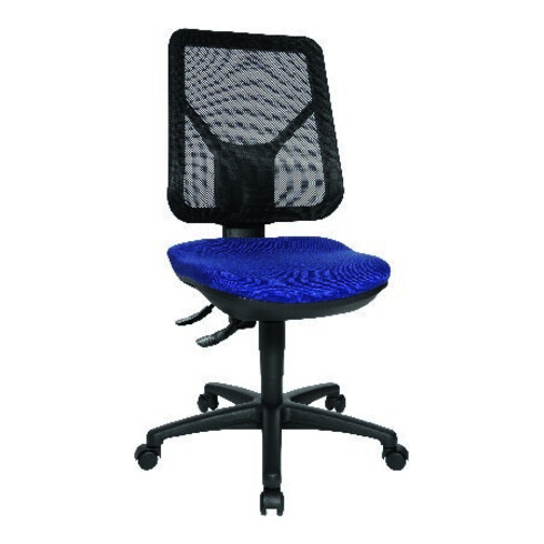 Topstar Bürodrehstuhl Sitzhöhe 430-510mm blau mit Lendenwirbelstütze ohne Armlehnen