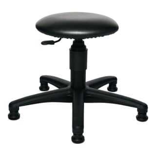 Topstar Drehhocker m.Gleitern Kunstleder Sitz-H.390-520mm Sitz-D.360mm