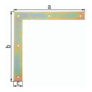 Tor-Winkel B.40mm L.300 x 300mm STA galv.gelb verz.GAH-1