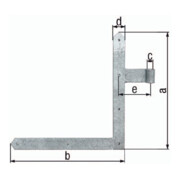 Tor-Winkelband 400x400x40x105mm STA TZN li.unten 5mm GAH-1