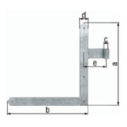Tor-Winkelband B.40mm L.400 x 400mm STA TZN spitz GAH-1
