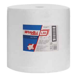 Torchon Wypall L30 7331 L380xl370env. mm 3 couches blanc 1 rouleau x 1000 servie