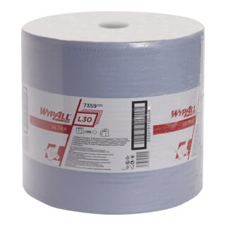 Torchon Wypall L30 7359 L380xl350env. mm 3 couches bleu 1 rouleau x 1000 serviet