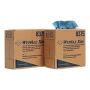 Torchon Wypall X80 8375 L426xl231env. mm 1 couche bleu acier 5 boîtes x 80 servi-1