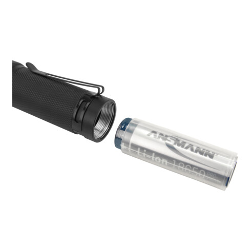 Ansmann Torcia con batteria ricaricabile o a batteria + clip da cintura T600FRB