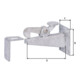 Torfeststeller 100x65x50mm Stahl roh feuerZN z. Anschrauben GAH-3