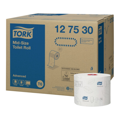 Tork Advanced Papier toilette Midi T6 1 couche a-lagig