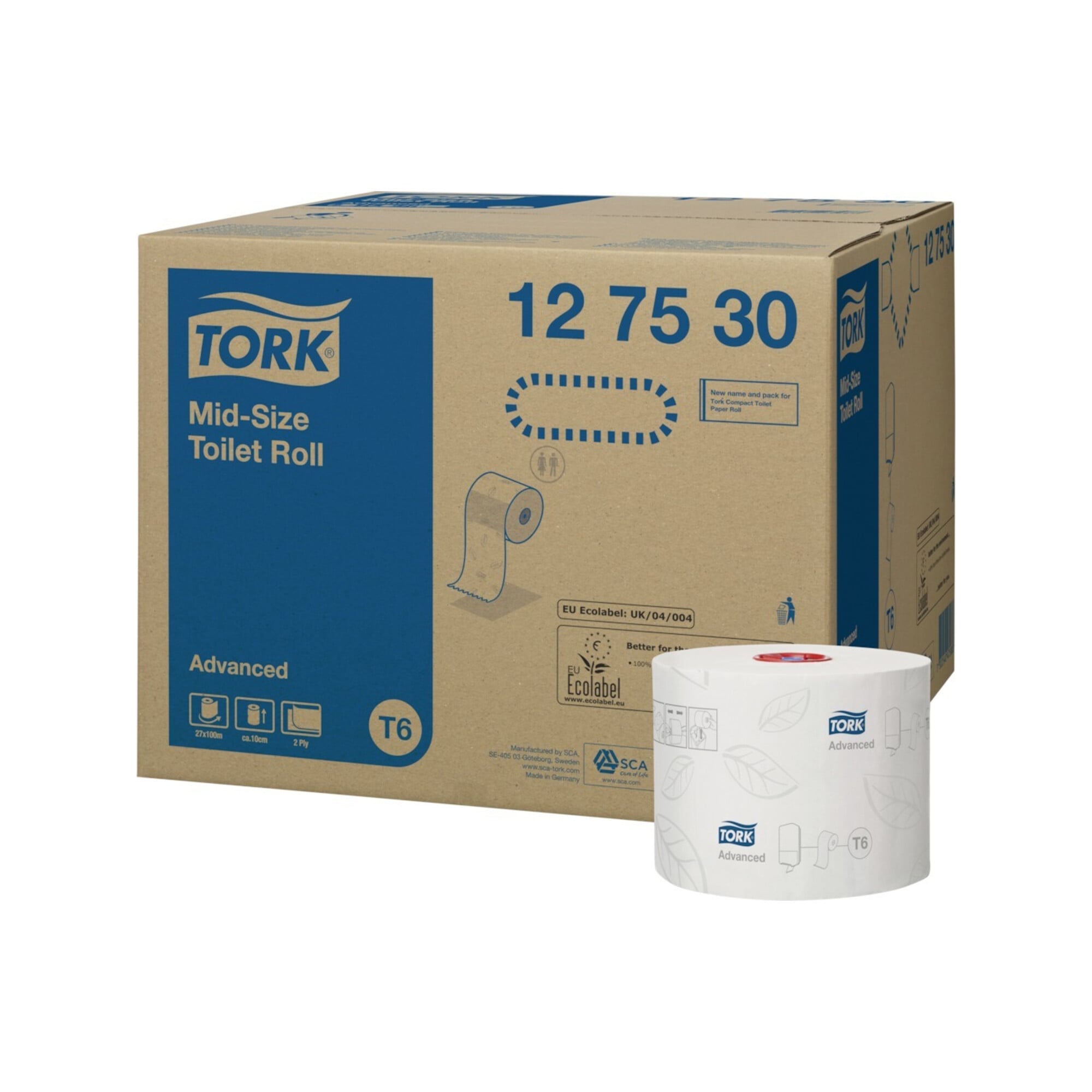 Tork Advanced Toielettenpapier Midi T6 a-lagig ; E/D/E