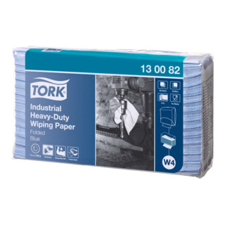 TORK Extra sterke industriële papieren poetsdoeken, set 5-delig, Type: W