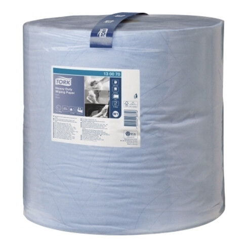 TORK Serviettes en papier multi-usages ultra-résistantes (bleues), Type: W