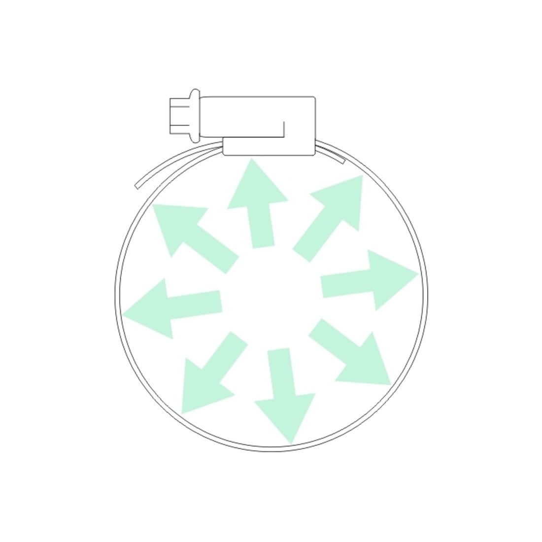 TORRO NORMACLAMP Collier à vis sans fin DIN3017, W1, 9mm, 16-27mm